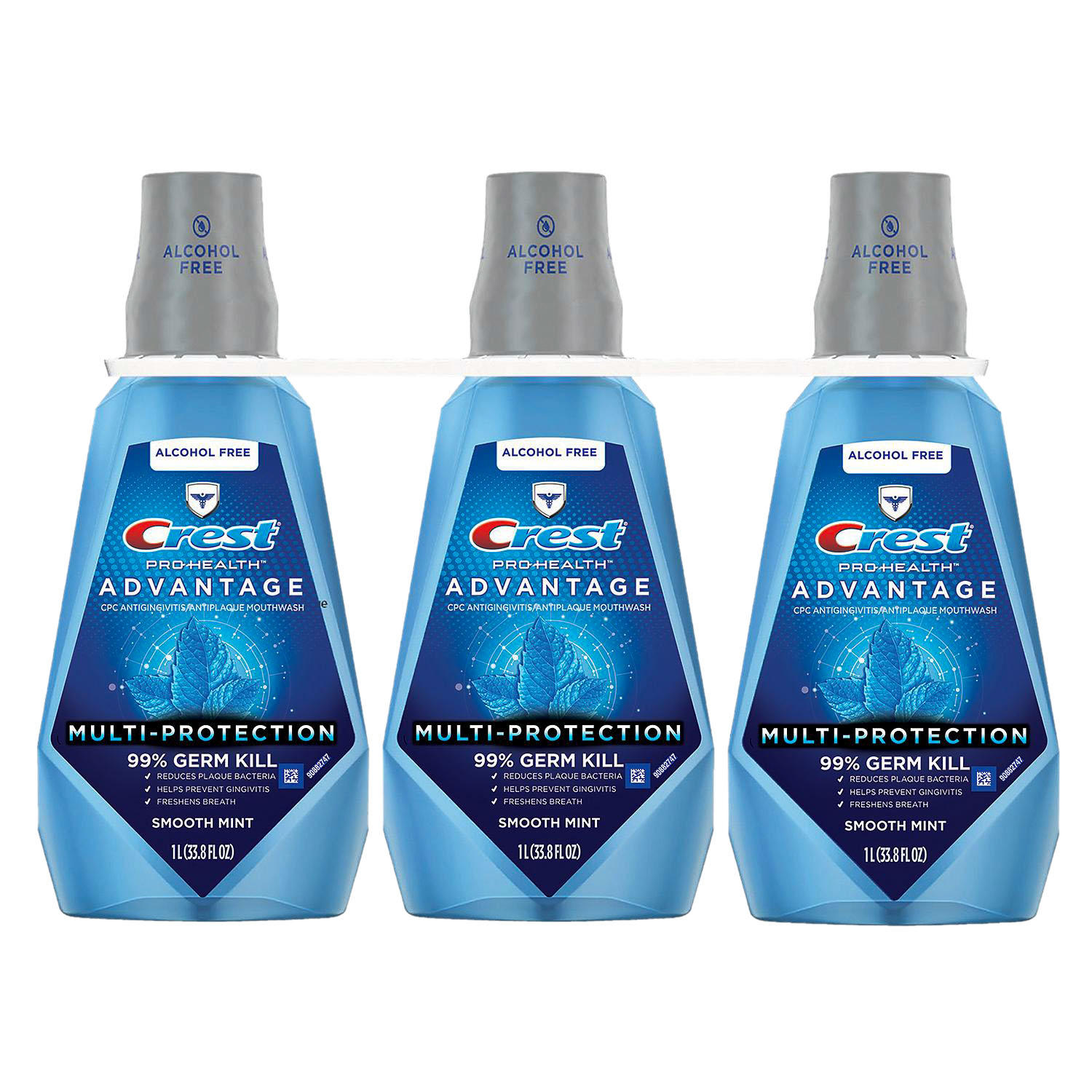 Crest Pro-Health Advantage Multi-Protection Mouthwash, Smooth Mint, 33.8 fl. oz., 3 pk.
